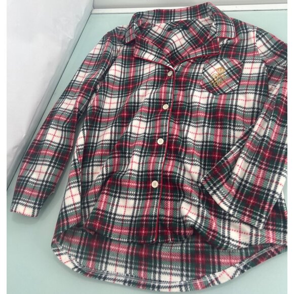 Lauren Ralph Lauren Pajama Top Shirt Sleepwear Women's Large L SOFT Comfy Tartan - Picture 1 of 8